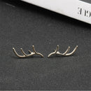 Fashion Rhinestone Flowers Stud Earrings Women Ear Jewelry Gift (Antlers A