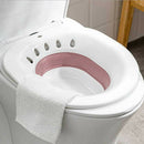 Hip Bath Tub for Toilets for Hemorrhoid Therapy Care Avoid Squatting Pink