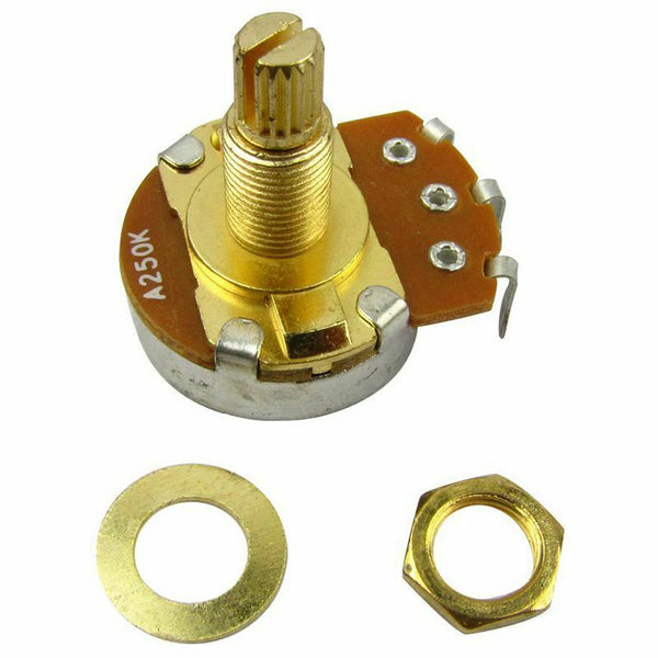 10Pcs Guitar Full Size Pots A250K L18Mm Shaft Audio Volume Taper Potentiome