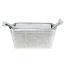 2x Makeup Holder Purse Felt Insert Organizer Bag In Bag Zipper Handbag Gray
