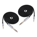 2Pcs 3.5mm 1/8" Male To 6.35mm 1/4" Male Stereo Audio Cable