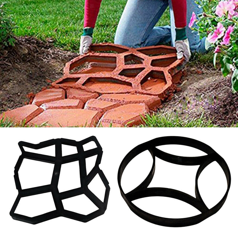 2x DIY Garden Lawn Stepping Stones Mold Outdoor Paving Driveway Brick Mould