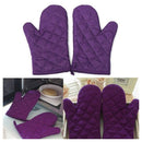 1 Pair Kitchen Craft Heat Resistant Cotton Oven Glove Pot Holder Baking Coo H8R8