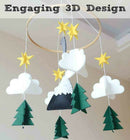 Boys/Girls Baby Crib Mobile Woodland Night Nursery Mobile Decoration Felt