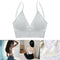 2 Pcs Women's V Neck Padded Bralette Seamless Comfort Bra Crop Top Sport Bra