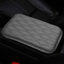 Grey Dust-proof PU Leather Car Armrest Pad Cover Auto Center Console Cushion Mat