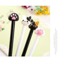 2pcs Point Ballpoint Pen Office Stationery cute cat head Ball Pen Delicate H8D1