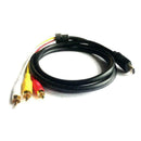 5Ft HDMI Male to 3 RCA Video Audior Componen Convertet Cable AV Adapter