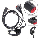 2Pin G-Shape Headset Earpiece Mic for Two Way Radio Security Walkie Talkie