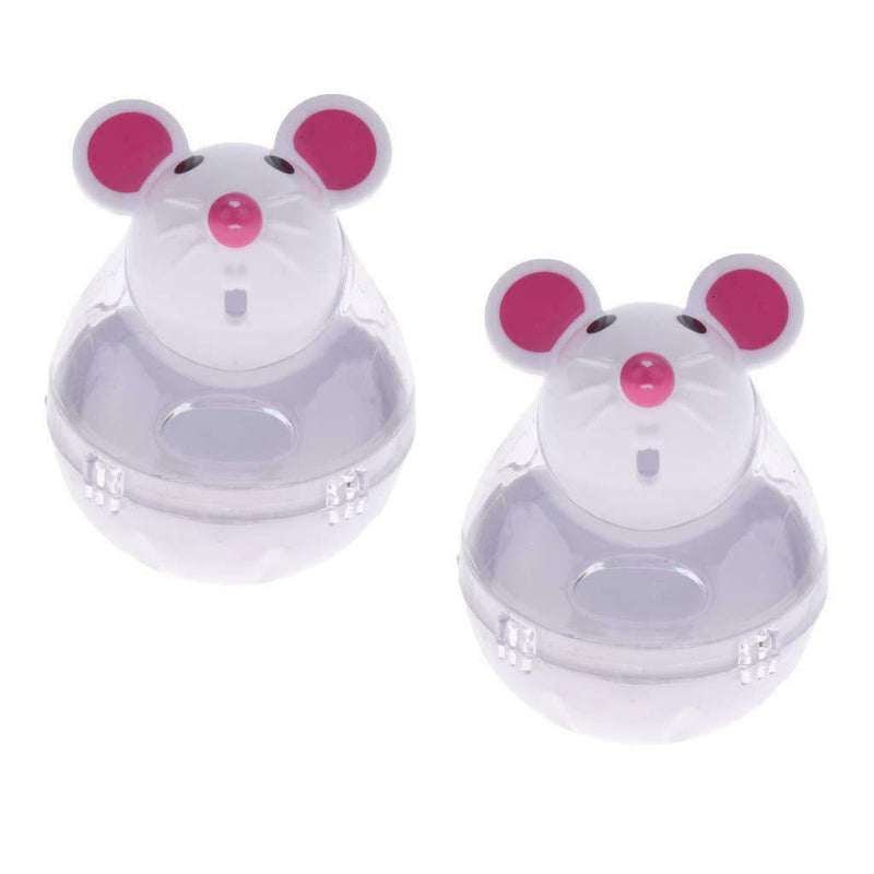 2 Pcs Kitty Cat Exercise Training Toys Pet Food Dispenser Biting Chewing Playing