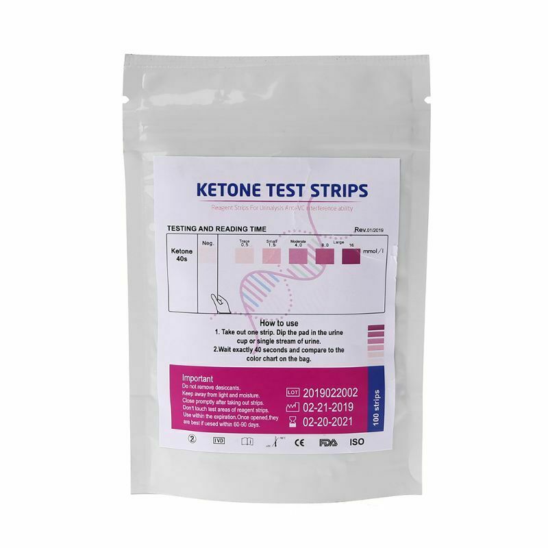 1 Set 100pcs URS-1K Test Strips Ketone Test Urine Anti-vc Urinalysis Fast Test