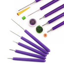 5PCS Multifunction Quilling Slotted Tools Paper Pen Long Short Metal Stylus E0N1