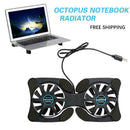 Foldable Mini Notebook Cooler Laptop USB Double Cooling Pad Computer Fan R9D0