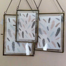 Hanging Glass Photo Picture Frame Dried Flower Holder 18x13cm
