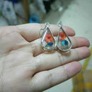 Pressed Flower Teardrop Earrings V9Y4