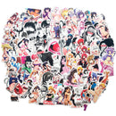 100Pcs Sexy Girls Anime Stickers DIY Scrapbook Suitcase Laptop Guitar Stick lj