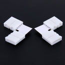 10x Clip-on L Shape 4Pin 5050 LED RGB String Solderless Coupler Connectors