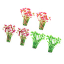 6x Artificial Aquarium Plants Landscaping Plastic Plant For Fish Tank Decor