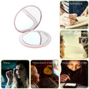 LED Lighting Mini Makeup Mirror Portable 10X Magnify Round Cosmetic Mirror