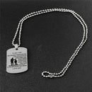 Father Son Dog Tag Link Chain Pendant Necklace Kids Love Gift Military PendaB3C