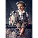 5D DIY Diamond Painting Animal Boy Full Drill Picture Cross Stitch (T380) A