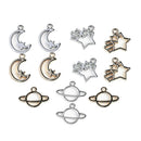 30pcs Mixed Moon Stars Charms Acrylic Pendant DIY Jewelry Findings Gifts