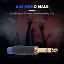 6.35 mm ABS Microphone Amplifier 6.35mm Connectors 3-Pole Stereo Audio Plugs
