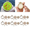 10 Pack Mini Embroidery Hoop Ring Wooden Cross Stitch Frame For Hand DIY Crafts