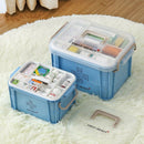 Medical Box First Aid Kit Organizer Plastic Storage Container Multi-Layer M