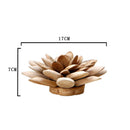 Wooden Lotus Shape Desktop Decor Wood Flower Petal Home Office Decoration M