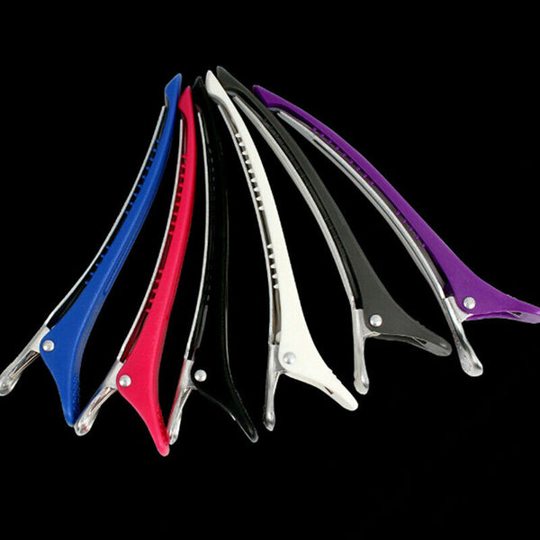 6Pcs Hairdressing Women Duck Mouth Hair Clips Metal Hairpins Salon Clamps Gw