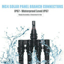 2X(T Branch Solar Panel Cable Photovoltaic Connector Male To Female