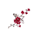 Exquisite small red flower napkin buckle table napkin ring alloy napkin ring Hn