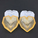 2PCS Silicone Heart Design Storage Box Mold Making Mould Casting Free CraftB Hn