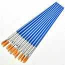 10-Piece Nylon Hair Paint Brush Set Professional Artist Paint Brushes Art P