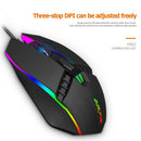 A902 USB Wired Optical RGB Backlit Gaming 4 Button 1200DPI Ergonomics Mouse