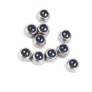 10Pcs M3 Stainless Steel Collar Insert Self-lock Nuts Bolts Screws