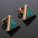 Stud Earrings Women Gorgeous Earring Imitation Marble Stone Earring Fashion