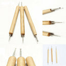3PCS Clay Sculpting Wax Carving Pottery Tools Shapers Polymer Modeling C KCE
