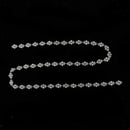 1 Yard White Round Diamante Rhinestone Chain Trim Bridal Dress Applique DIY