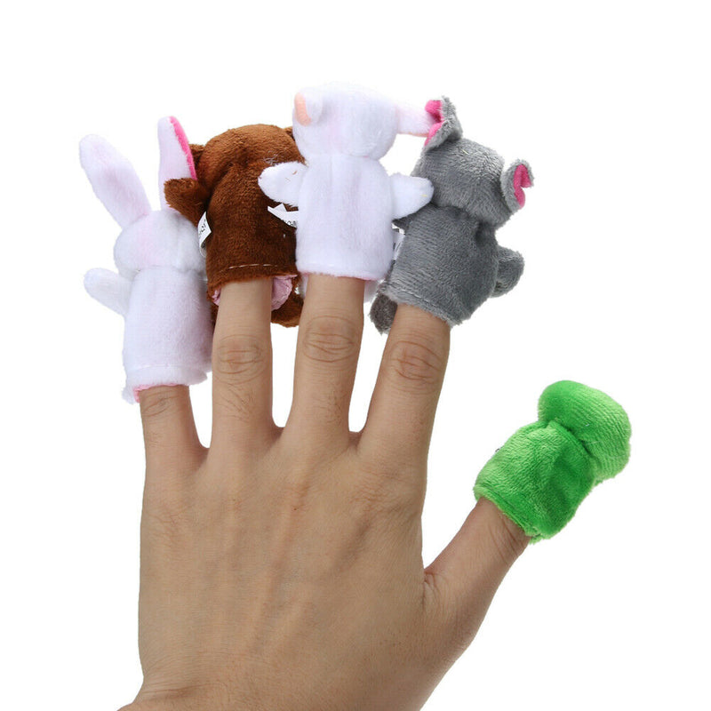 Chinese Zodiac 12 Animals Finger Puppets Plush Toys Kids Baby Play Toys A