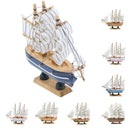 Nautical Wooden Sailboat Boat Bookshelf Home Party Decorative Craft 14cm