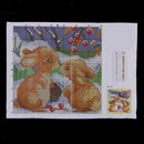 Two Rabbits DIY Latch Hook Kit Cushion Making Crafts for Kids/Adults 43x43cm