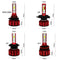 RED Q6 H7 LED Headlight Conversion Kit 25W 3000LM IP68 Aluminum PACK OF TWO