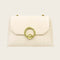 Alligator Leather Chain Shoulder Bag Women Purse Crossbody Pouch (White)