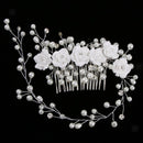 Elegant Wedding Bride Flower Hair Side Comb Girls Woman Party Prom Headpiece