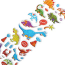 5 Sheets Cute Dinosaur Bubble PVC Stickers Cartoon Kids Classic Toys Stickers 3C