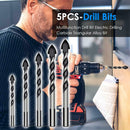 5pcs Multifunction Drill Bit Electric Drilling Carbide Triangular Alloy Bit