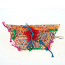 Colorful Bamboo Weave Cotton rope Swing Parrot Bird Toys Cockatiel Chewing  R3O8