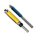 2pcs Woodworking Flush Trim Router Bits Set, Top and Bottom Bearing, 0.31 inch